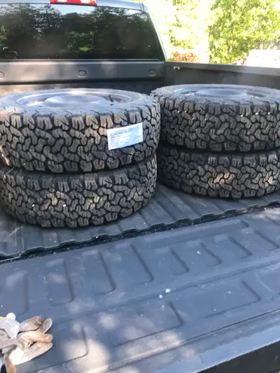 Next to new on rims 4 winter tires off Ford Bronco. Paid $2500. Size 225/65R 17, $1500. or best offe...