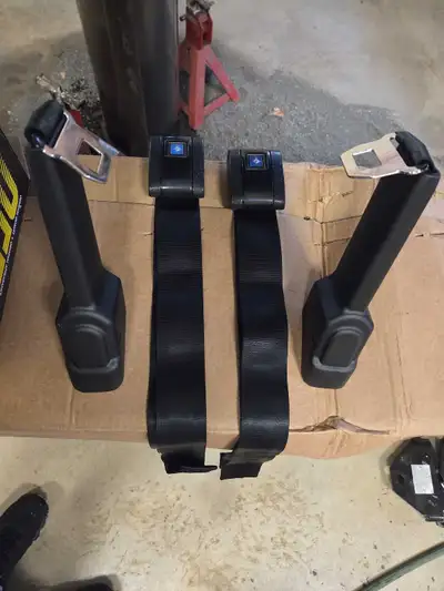 New black seat belts for a 1967-1972 GMC/Chevy Pick Up Truck