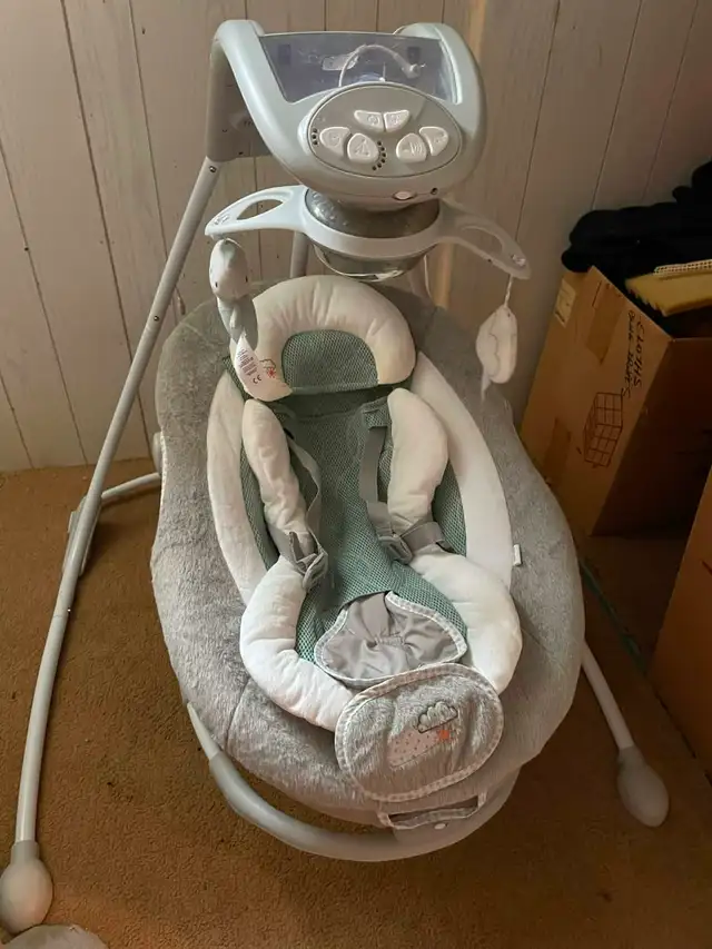 Infant Swing - Ingenuity Soothing Swing & Rocker  - $60 OBO in Playpens, Swings & Saucers in Oshawa / Durham Region - Image 3