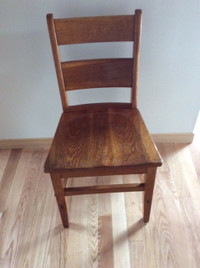 Vintage Solid Oak Hardwood Ladderback Chair