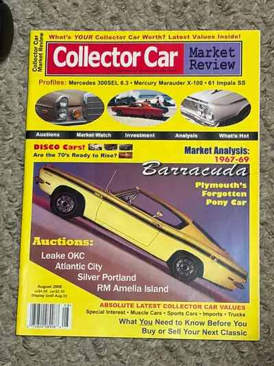 MUST SELL Collector Car Market Review Magazine August 2006, View more