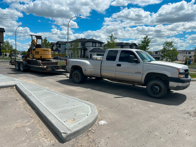 Truck and trailer with hydraulic ramp and winch for Hire! in Cars & Trucks in Calgary