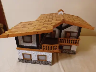 Chalet model - not a doll house.Circa 1980's Great holiday decor or gift idea. 30"W 25"D 17"H $150 S...