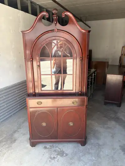 Free delivery used Wooden Display Cabinet with Glass Door, View more