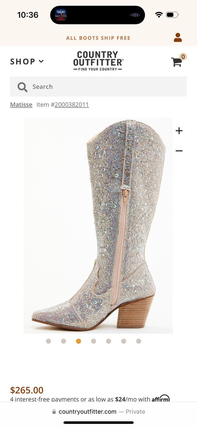 Matisse Nashville sequin cowboy boots Taylor Swift inspired  in Women's - Shoes in Calgary - Image 3