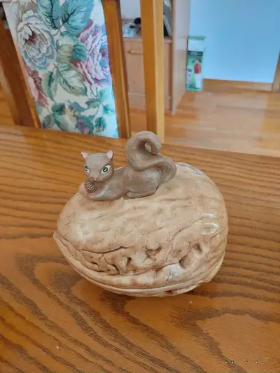 vintage squirrel on walnut, View more