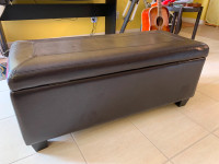 Leather Storage Bench