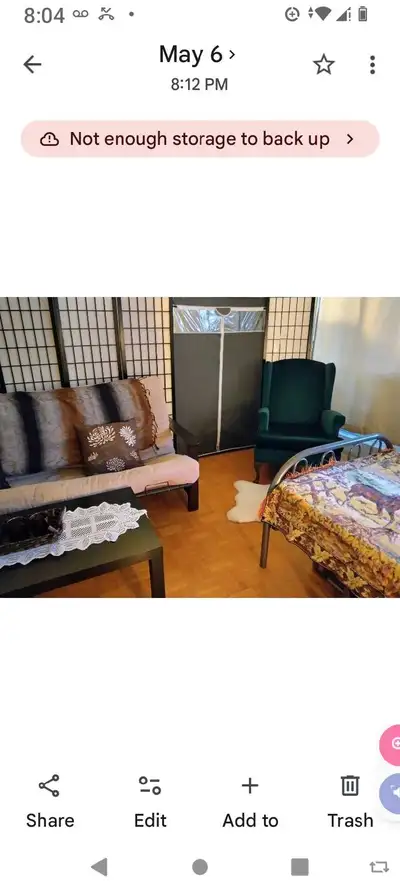 Short term rental $40 per day $200 per week Big, bright room, not a basement, fully furnished, full...