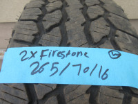 2 tires of Firestone 265/70/16 winter tires for sale