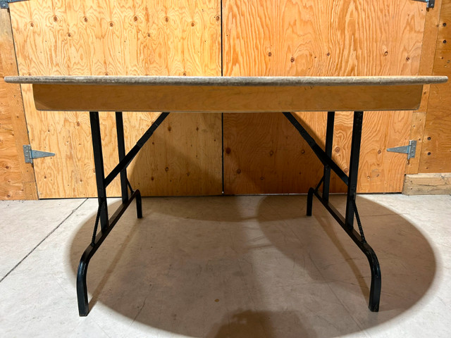 5' Round Wood Folding Tables in Other Tables in Hamilton - Image 4