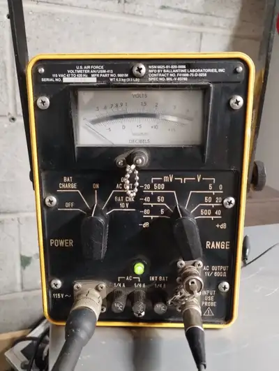 Vintage US Air Force Ballantine Laboratories Voltmeter, View more