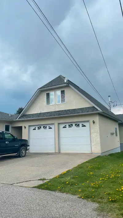 A very private loft/bachelor suite, located above a double heated garage, is available June 1 in sun...