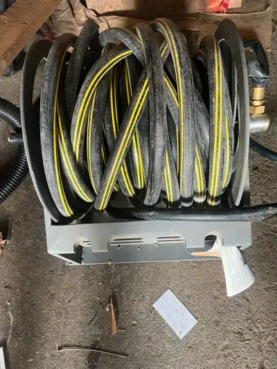 Ames cast aluminum wall hose reel with hose, View more