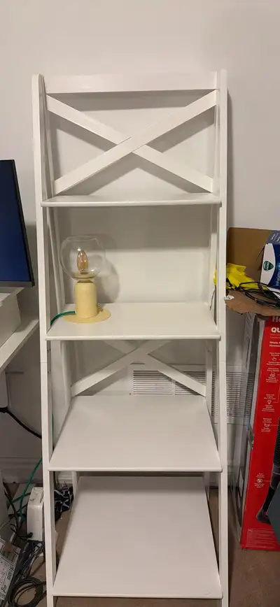 Costway 4-Tier Ladder Shelf / Bookshelf (White), View more