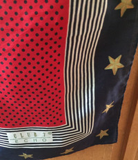 Vintage USA inspired stars/stripes scarf silk
