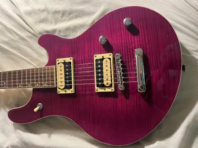 Jay Turser PRS/Wolfgang Clone Purple Flame Maple Cap Bound body, bound neck Double zebra humbuckers...