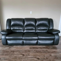 PRICE DROP  Genuine Leather Reclining Sofa 