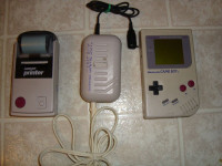 Original Nintendo Game Boy, GB AC adapter and Printer