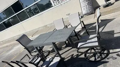 super valuable 7pc aluminum patio dining set, View more