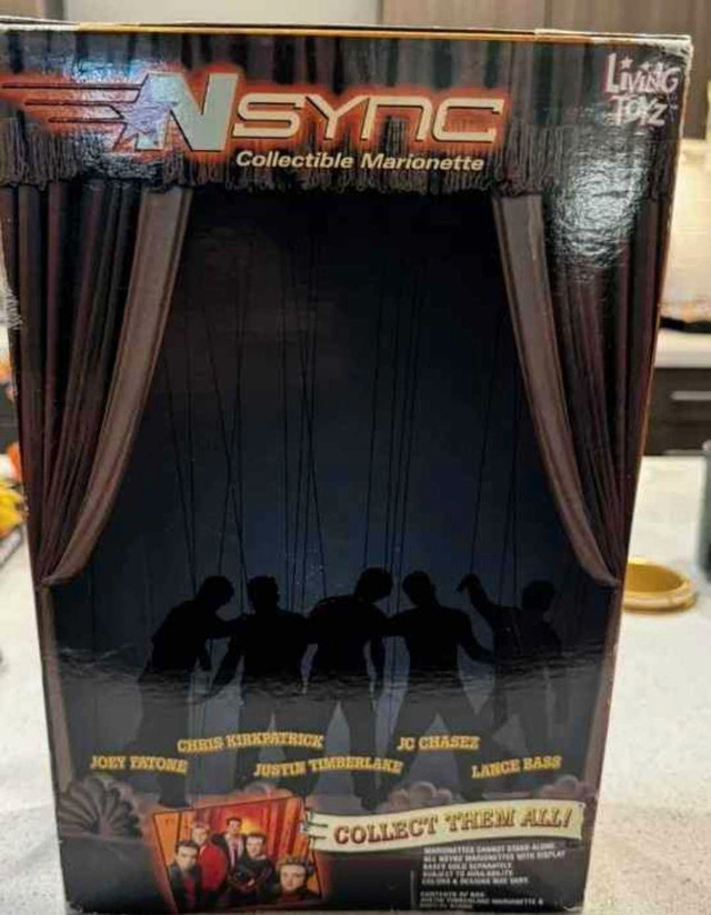New open box NSYNC Justin Timberlake Collectible Marionette Doll in Toys & Games in Hamilton - Image 3
