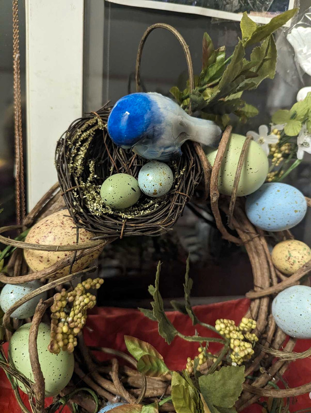 New Easter Egg Wreath with Birdie her Nest four Easter candles in Holiday, Event & Seasonal in Cranbrook - Image 2
