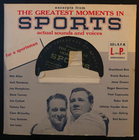 Greatest Moments in Sports 33 1/3 LP Ruth/Gehrig Voice Quotes