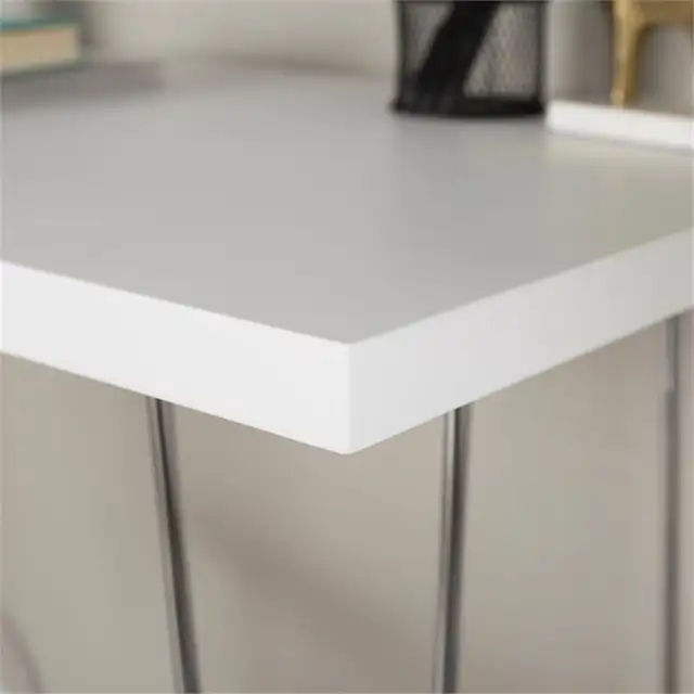 42" Hairpin Leg Wood Writing Desk, White in Desks in Ottawa - Image 4
