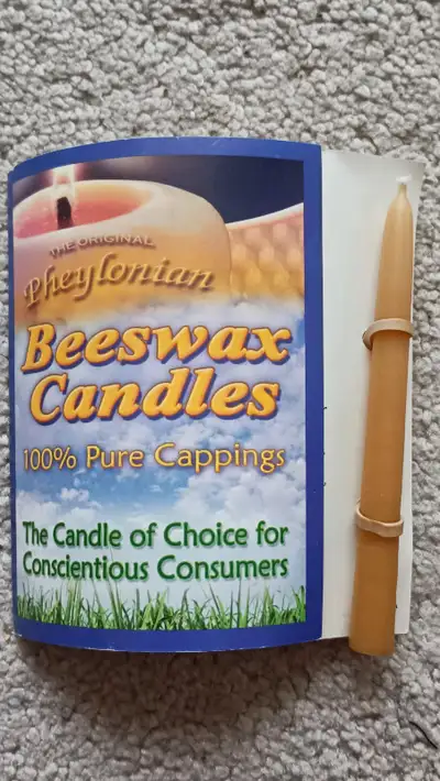 The Original Pheylonian Beeswax 4.75-inch Candles (A pack of 3), View more