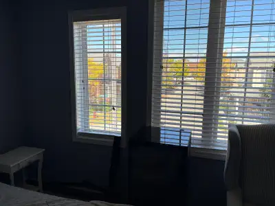 Beautiful 10' x 12' room with full bank of windows in a quiet neighborhood. Shared bathroom with one...