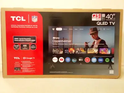 TCL 40" FHD QLED Google Smart TV - BRAND NEW!, View more