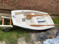 8 Foot Fishing Boat /Rowboat/Dinghy with Cart