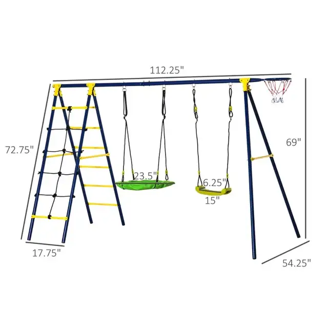 330 lbs Kids Swing Set for Backyard in Hobbies & Crafts in Markham / York Region - Image 4