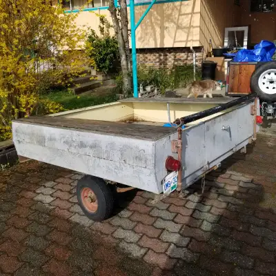 Small older, u-built utility trailer. Used for garden waste, moving kids, camping, etc. Have used wi...