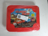 Classic Train set with case battery operated 16pcs brand new