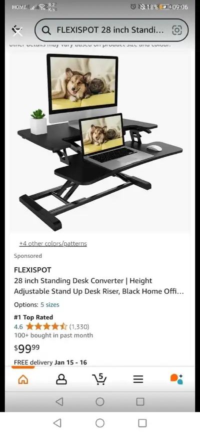 Flexispot Standing Desk Converter BNIB, View more
