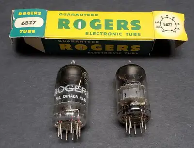 Vintage Rogers 6BQ7A / 6BZ7 Vacuum Tubes / Radio Tubes NOS, View more