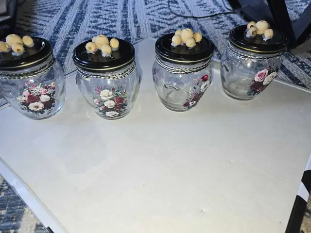 Decorated Glass Jars in Kitchen & Dining Wares in Edmonton - Image 7