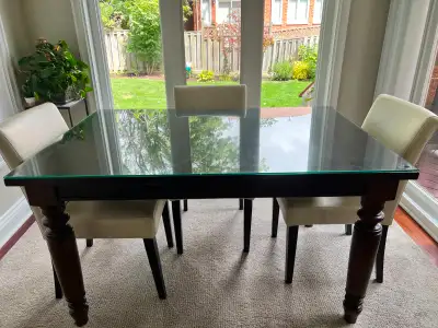 Rectangular Solid Wood Dinning Table, View more