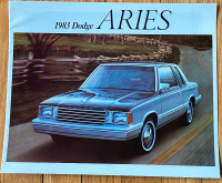1983 DODGE ARIES AUTO BROCHURE FOR SALE