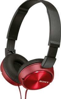 Sony MDRZX310AP/R On-Ear Headphones with Microphone (Red)