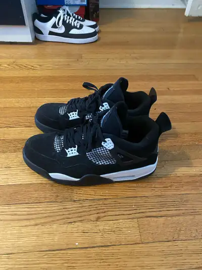 White and Black Jordan 4s, View more