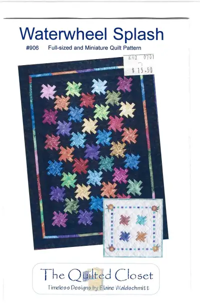 WATERWHEEL SPLASH QUILT PATTERN by ELAINE WALDSCHMITT, View more
