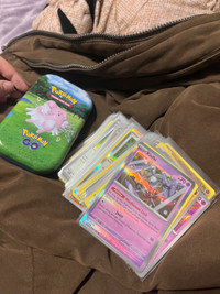 150+ Pokemon Cards & Pokemon GO Tin 