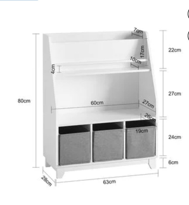SoBuy Toy Storage Toy Organizer Book Storage New Mavis / 401 in Toys & Games in Mississauga / Peel Region - Image 2
