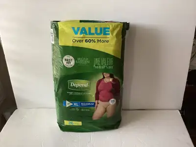 $50 for all (Depend VALUE size free) DEPEND Size XL Depend overnight (1 pack) Depend maximum (3 pack...