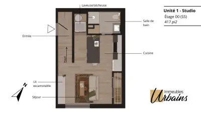 Plusieurs logements disponibles pour le 1er juillet 2026 dans un immeuble neuf sur la rue Baldwin à...