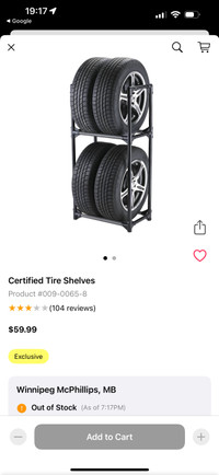 Tire shelves