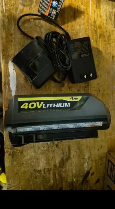 ryobi 40v 4ah battery and charger, View more