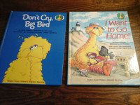 2 Sesame Street Hard Covered Children's Books 1980's