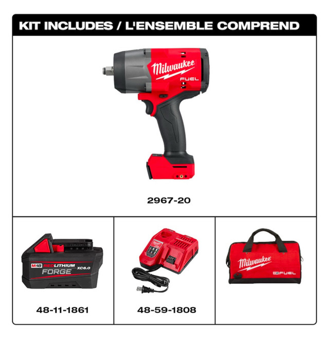 Milwaukee Tool M18 FUEL 1/2 in. High Torque Impact Wrench Kit in Power Tools in Saskatoon - Image 2